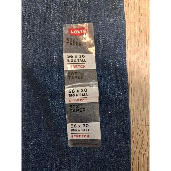Levi's Men's 502 Taper Stretch Flex Fit Jeans Big & Tall Size 56x30 - Picture 9 of 10